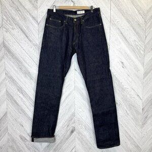 Gustin Selvedge Jeans Mens 34x36 Straight Raw Finish Button Fly Denim #68